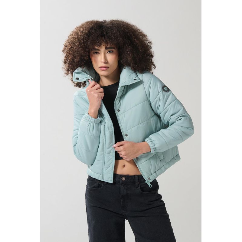 KOAJ - KOAJ Chaqueta unicolor cuello alto acolchada con costuras MUJER