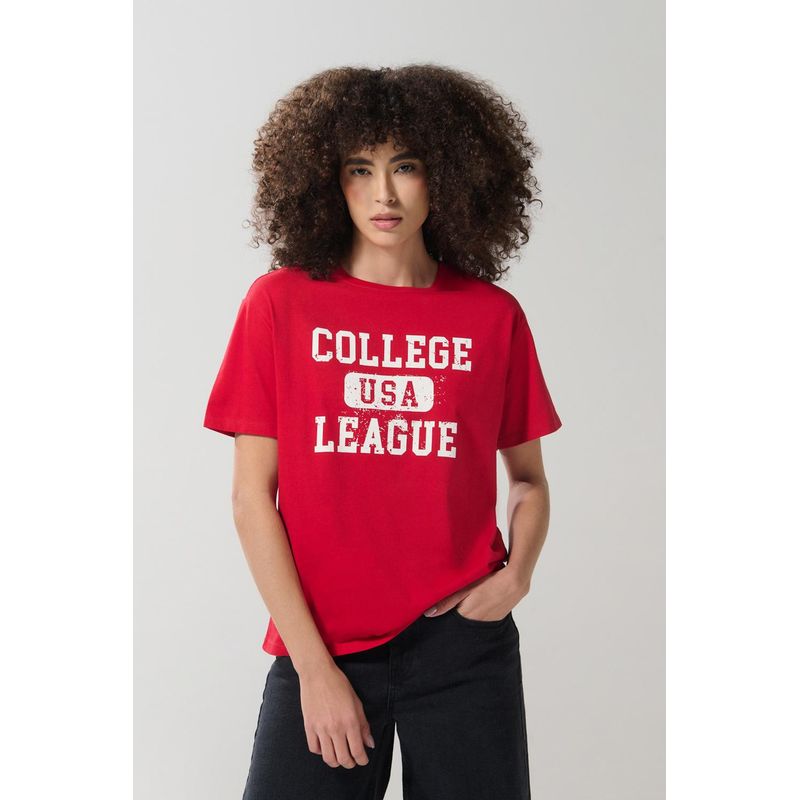 KOAJ - KOAJ Camiseta para mujer manga corta, unicolor, hombro rodado, MUJER