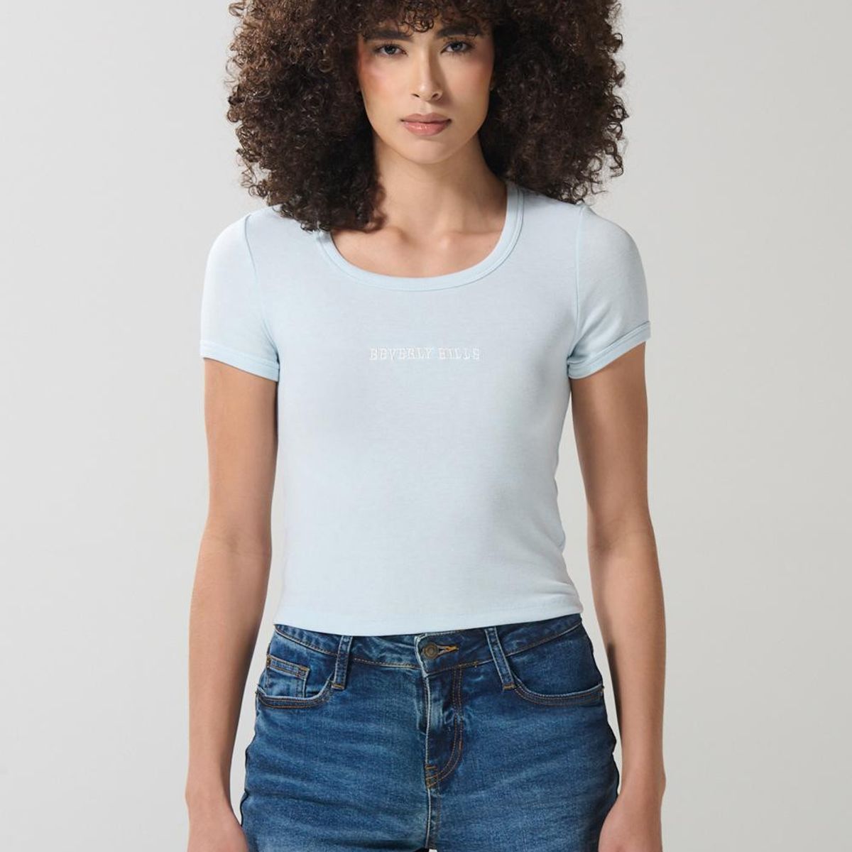 KOAJ - KOAJ camiseta manga corta con estampación tipo college Mujer