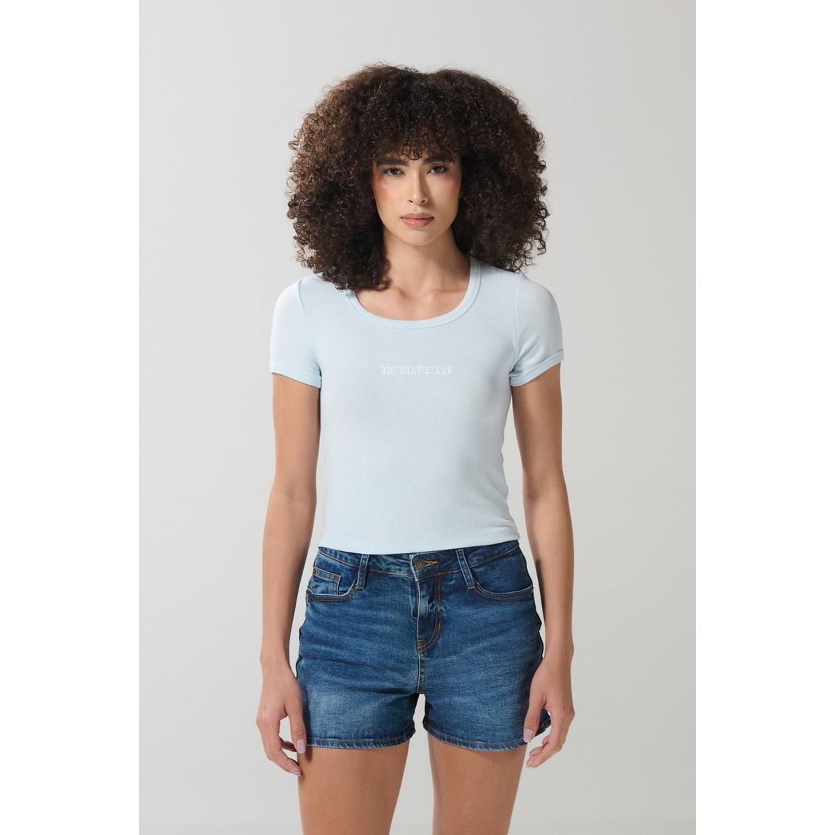 KOAJ - KOAJ camiseta manga corta con estampación tipo college Mujer