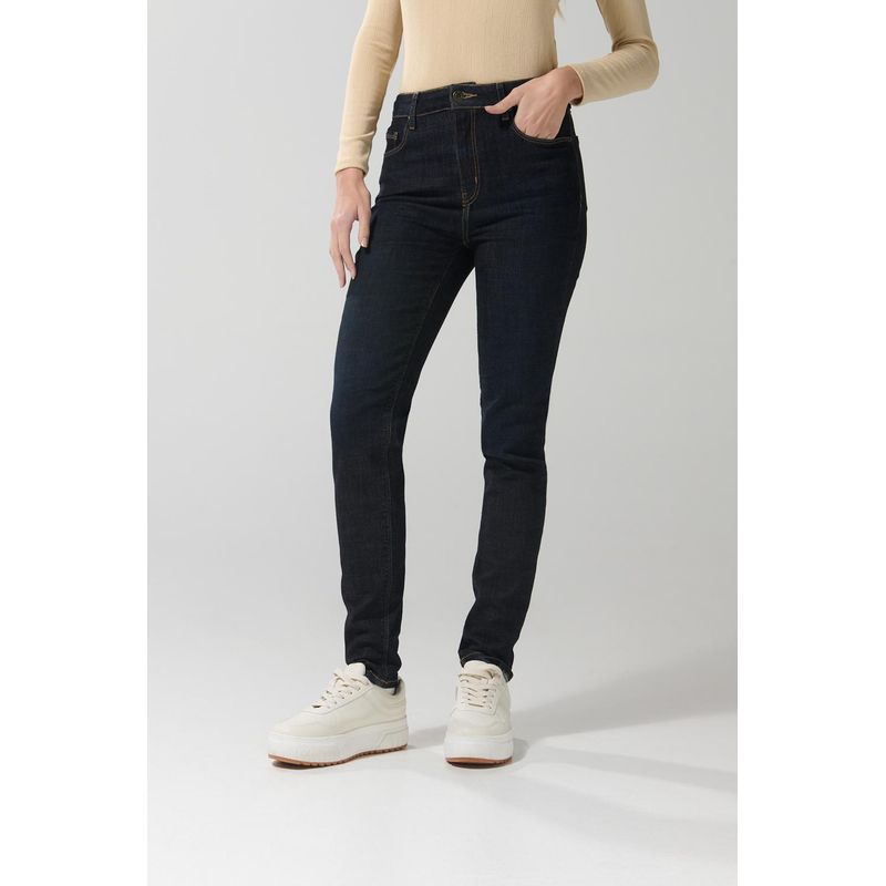 KOAJ - KOAJ Jean azul intenso con efecto push up, tiro alto y realce MUJER