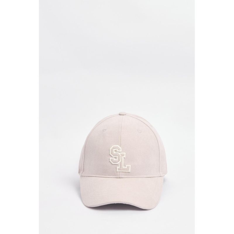 KOAJ - KOAJ Gorra de beisbolera de color crema solido con bordado 3D. MUJER