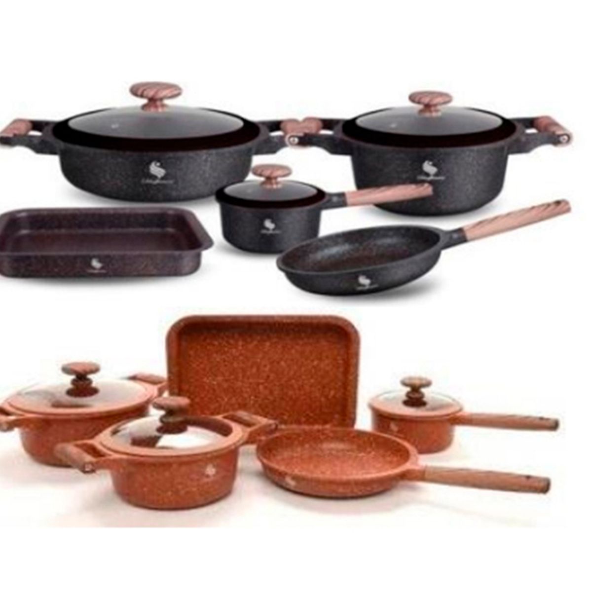 SCHAFFHAUSEN - Set de Ollas Schaffhausen en Marmol 8 Piezas