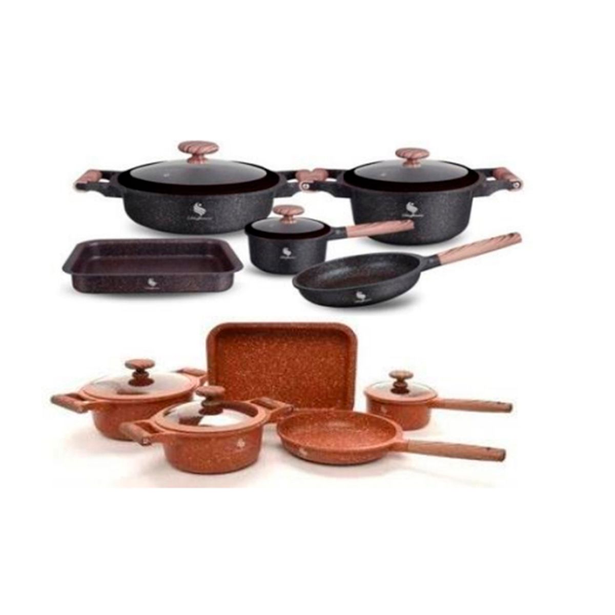 SCHAFFHAUSEN - Set de Ollas Schaffhausen en Marmol 8 Piezas