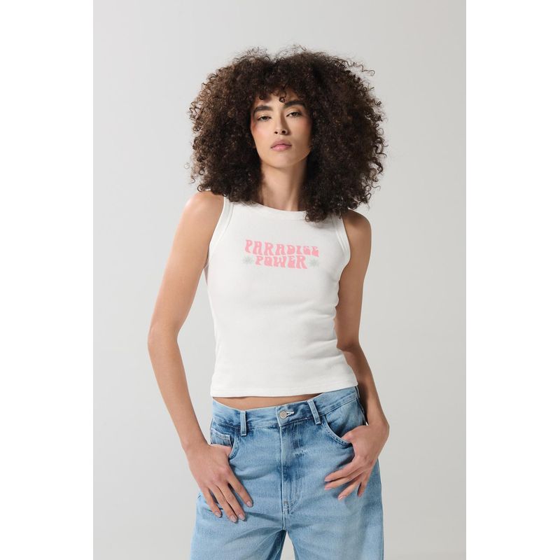 KOAJ - KOAJ Camiseta tipo esqueleto en tela acanalada. MUJER