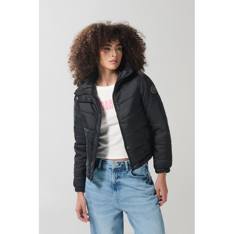 KOAJ - KOAJ Chaqueta unicolor cuello alto acolchada con costuras MUJER