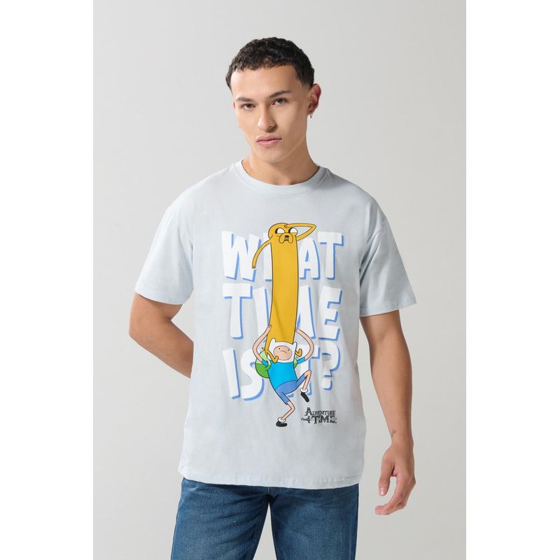 KOAJ - KOAJ Camiseta manga corta azul clara de Hora de Aventura HOMBRE