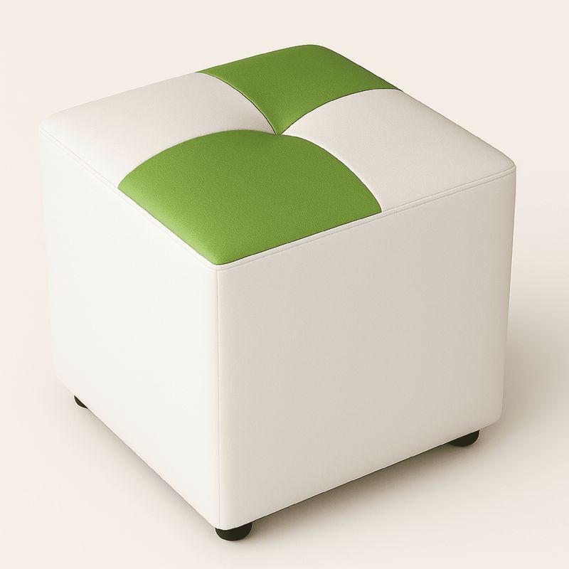 PUFF BOGOTA - Puff cubo Ajedrezado Blanco   40x40x42