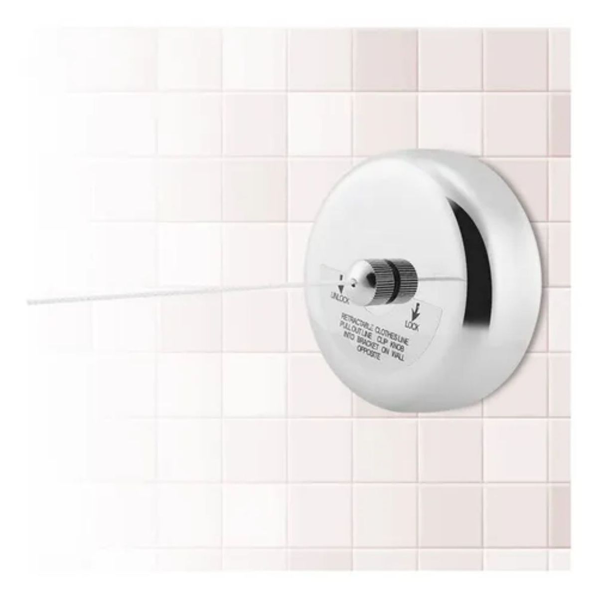 GENERICO - Tendero Ropa Retráctil En Acero Inoxidable Pared Extraíble