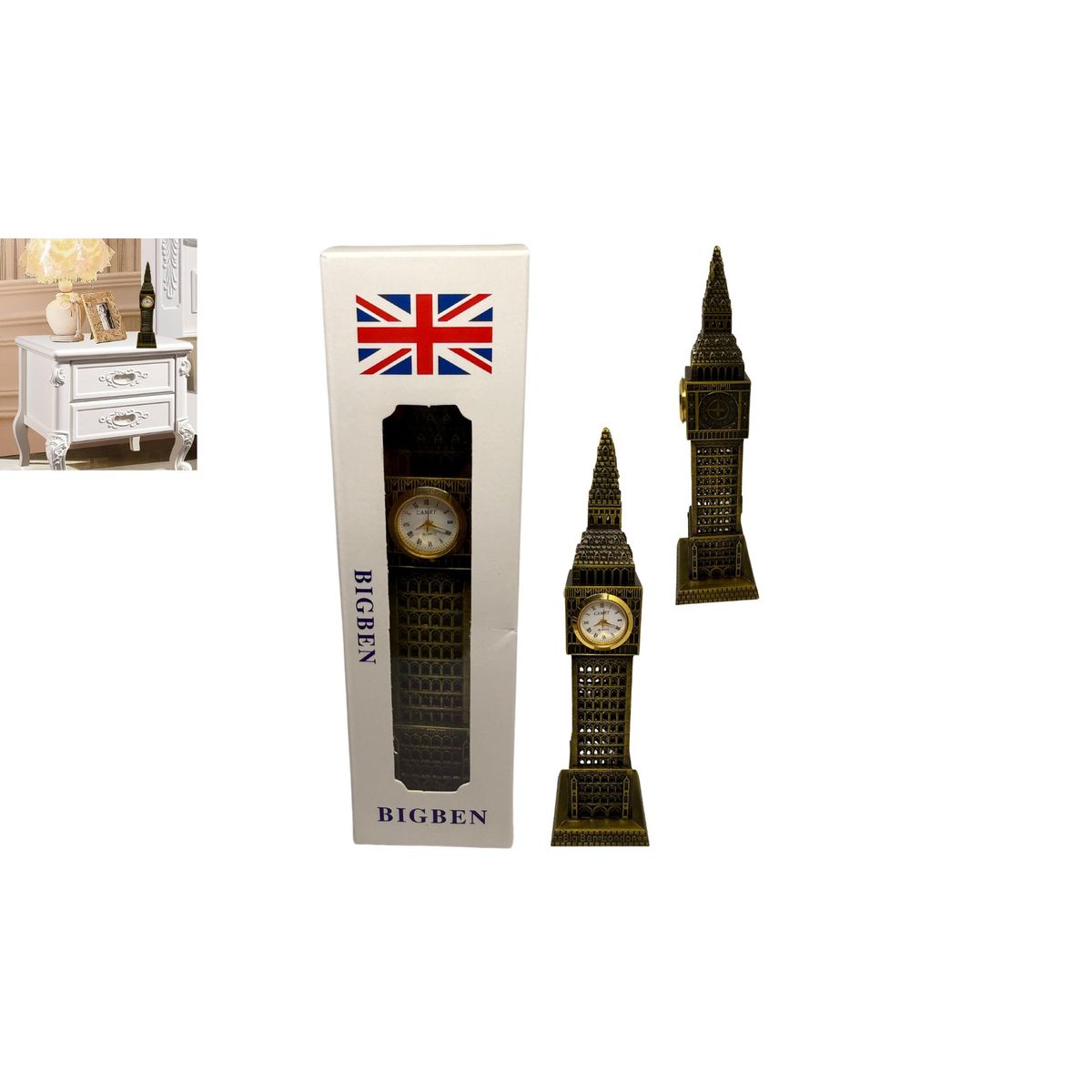 MAZUGI - Estatua Reloj Big Ben 18 Cm Monumentos Del Mundo Metálico