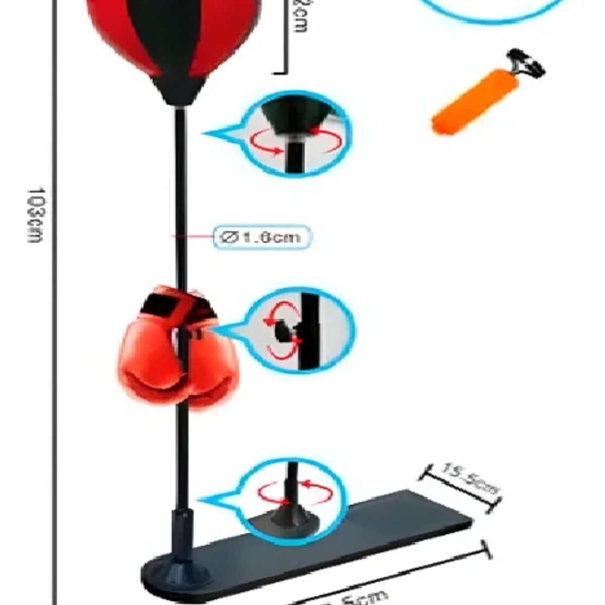 GENERICO - Pera de boxeo para realizar sombra