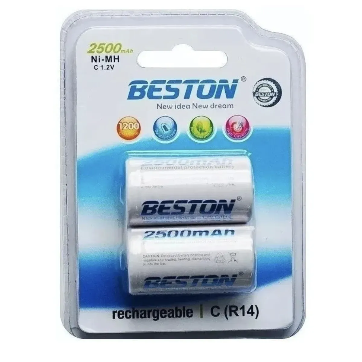 BESTON - Bateria Recargable Beston Tipo C R14