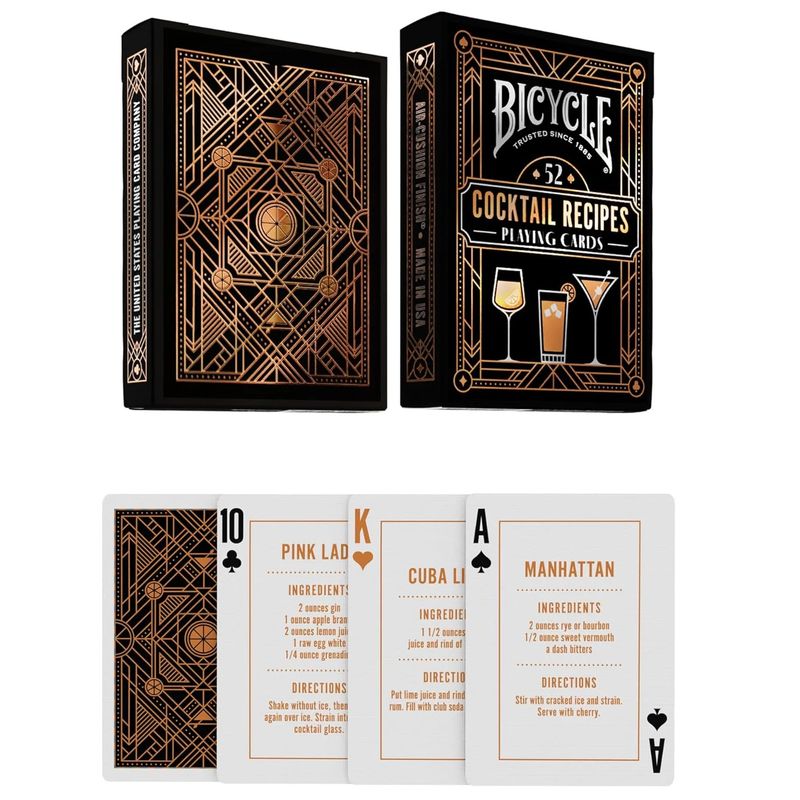 BICYCLE - Baraja Cocktail Recipes Bicycle Recetas Cocteles Carta Poker