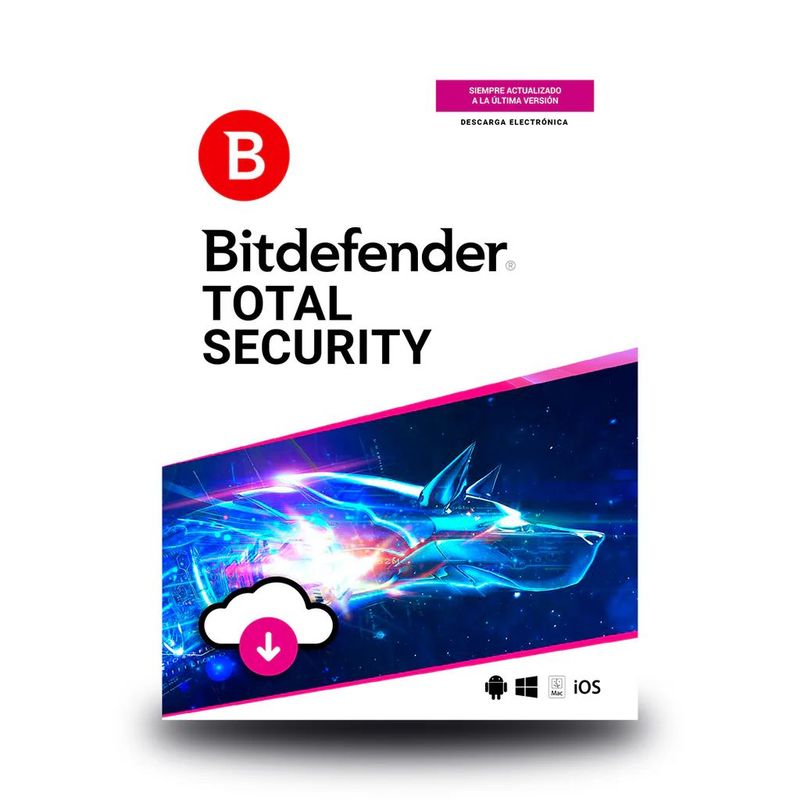 BITDEFENDER - Antivirus Bitdefender Total Security Para 5 Dispositivos - 3 Años