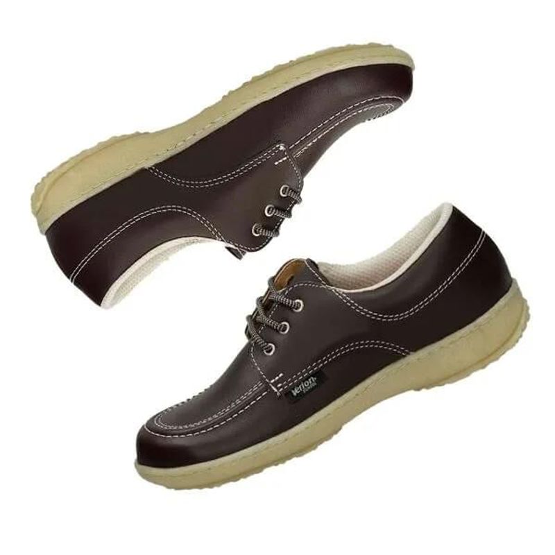 VERLON - Zapatillas Escolar Infantil Para Niños Verlon Café Diana Gold