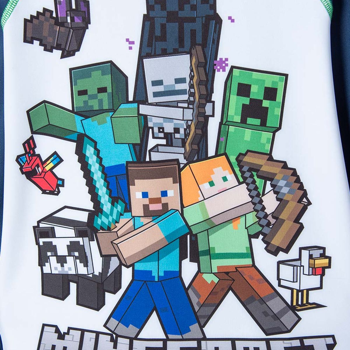 MINECRAFT - Camiseta de baño Minecraft manga larga niño