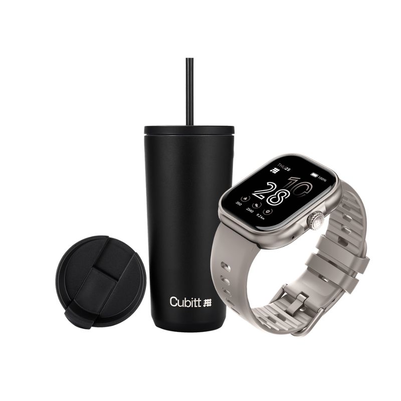CUBITT - Combo Smartwatch Con Termo Travel Mug