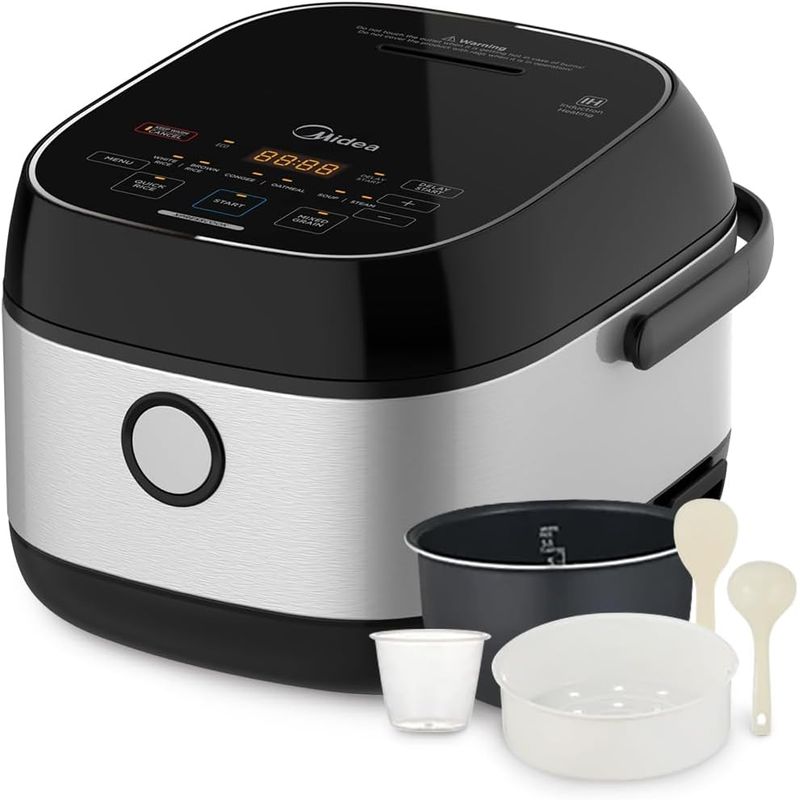 MIDEA - Olla arrocera Midea 3L inducción 6 tazas tecnología fuzzy