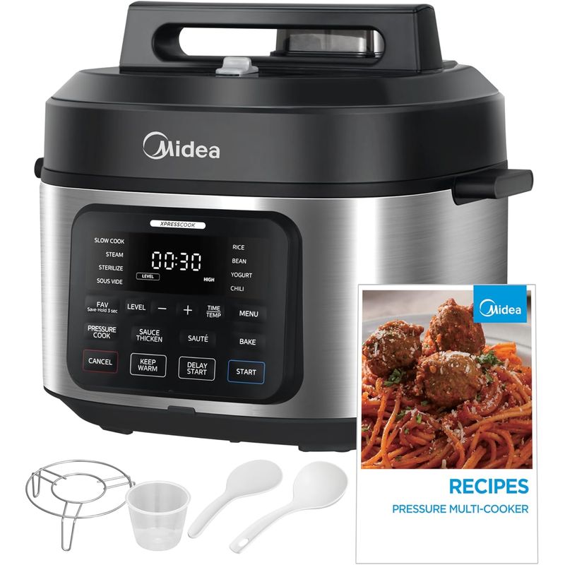 MIDEA - Olla de Presión Eléctrica Midea WideMax 12 en 1 65 Qt