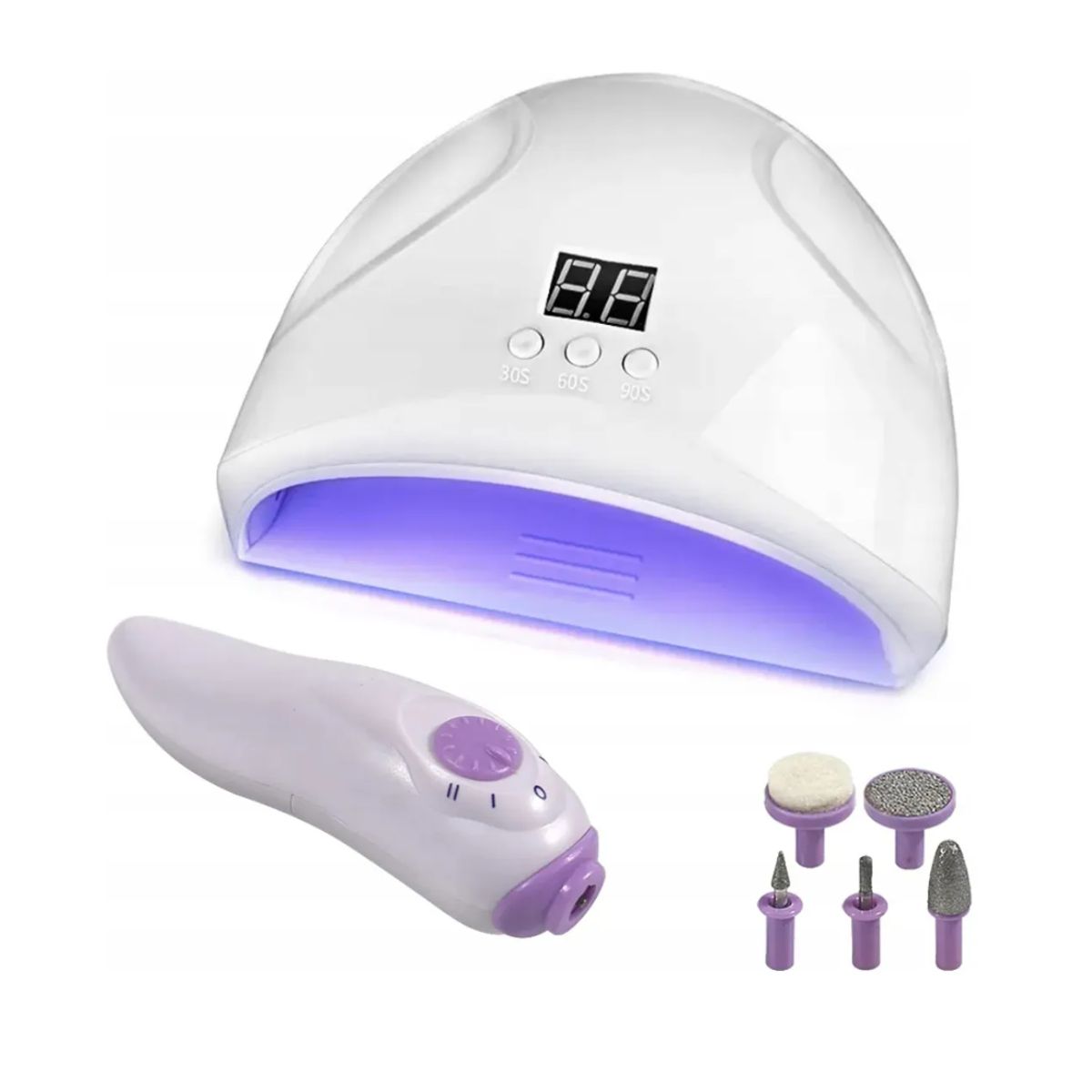 GENERICO - Kit Lampara Led/uv Uñas 120 Watts