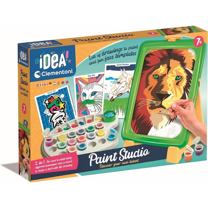 CLEMENTONI - Juego Creativo Estudio De Pintura Con Caballete Para Niños
