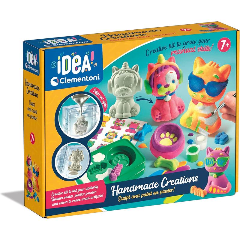CLEMENTONI - Juego Creativo Esculturas En Yeso Para Pintar Niños