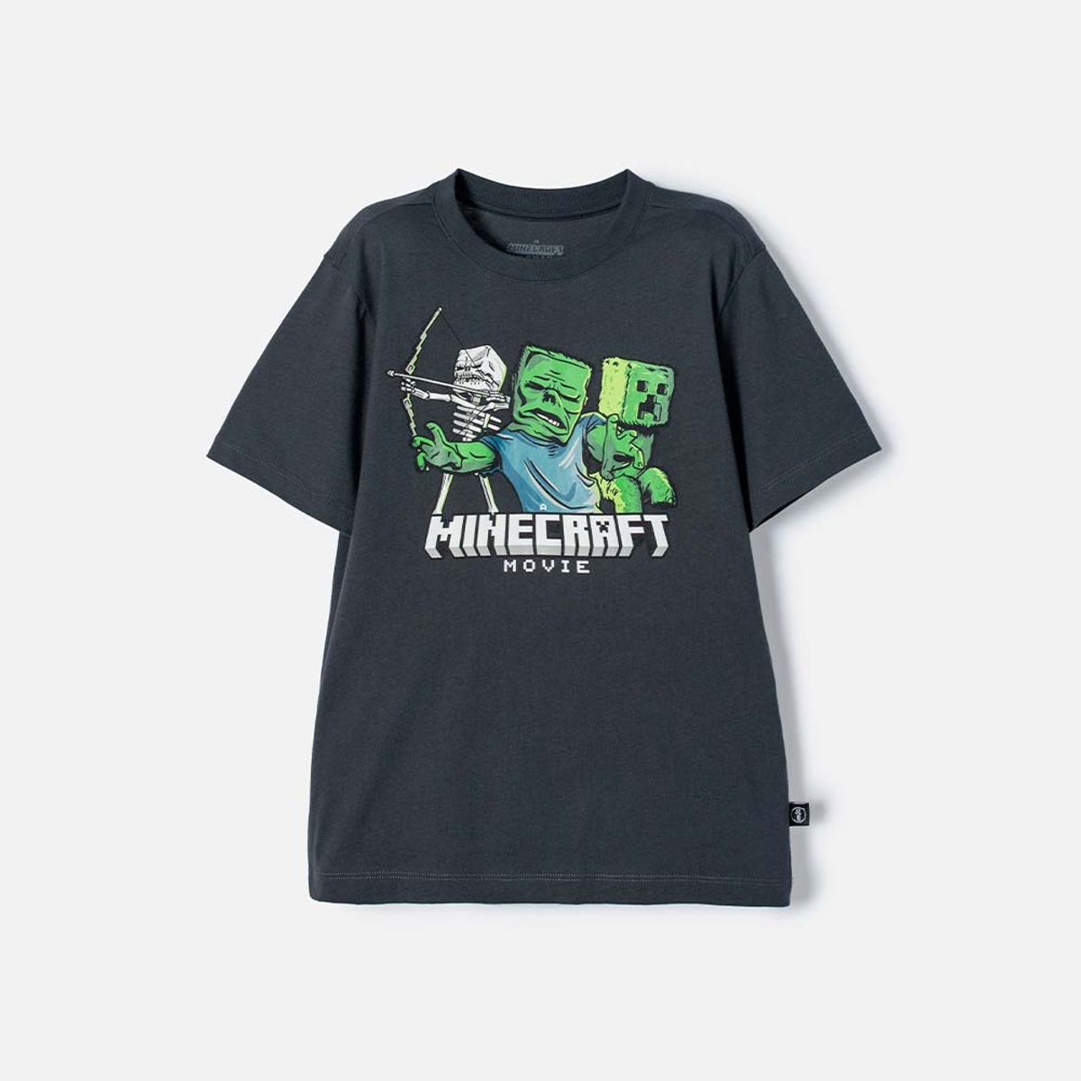 MINECRAFT - Camiseta de Minecraft gris manga corta para niño