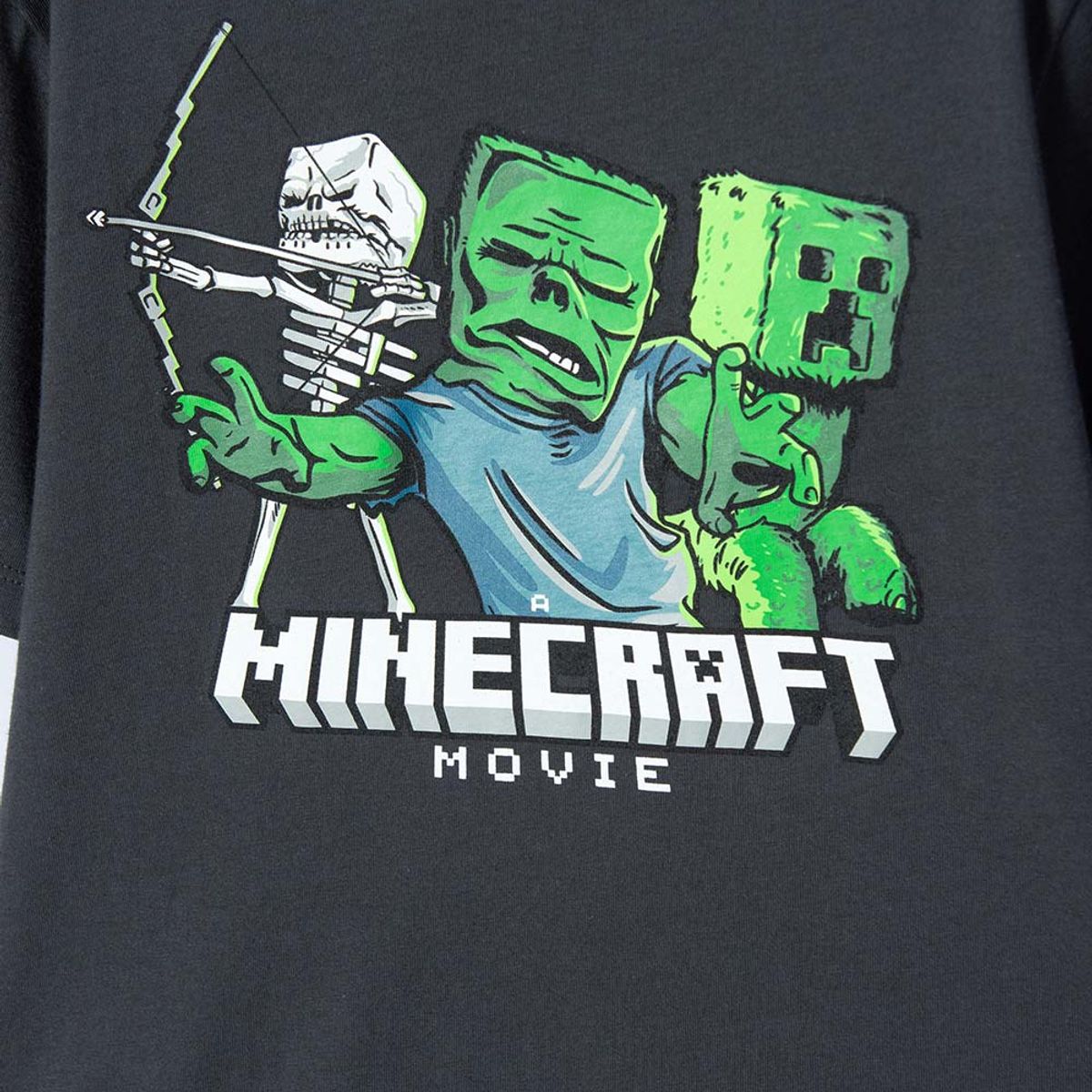 MINECRAFT - Camiseta de Minecraft gris manga corta para niño