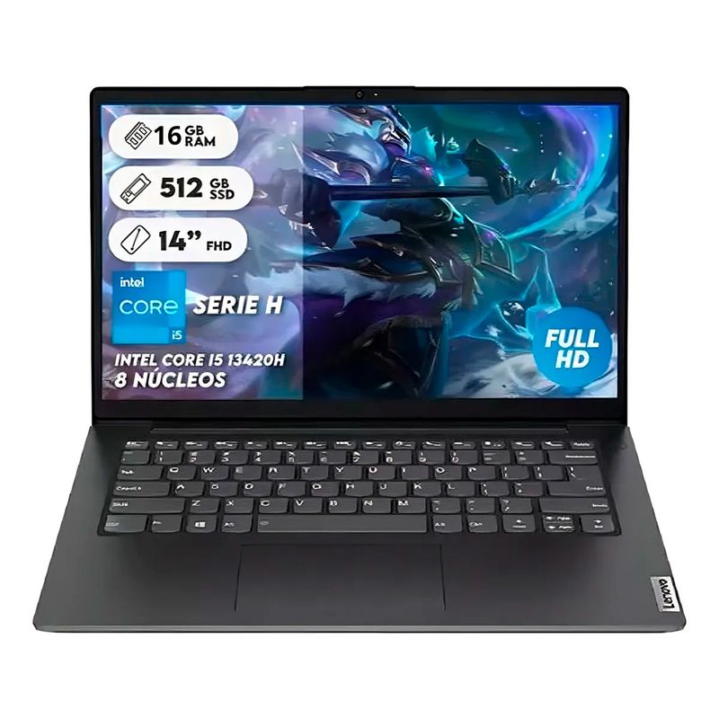 LENOVO - Portatil Lenovo V14 Core I5-13420h 16gb 512gb Ssd  Negro