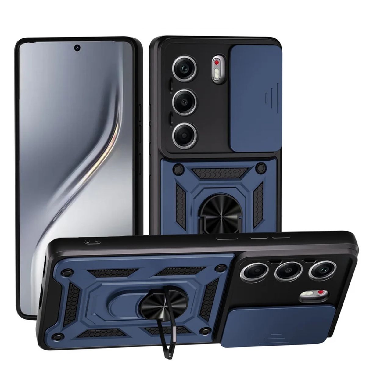 GENERICO - Funda Estuche Case Slider Compatible Con Tecno Camon 40 Pro 5G Azul