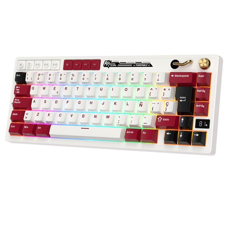  - Teclado Gamer Mecánico Inalámbrico Royal Kludge RKM65 RGB 65% Famicom Español