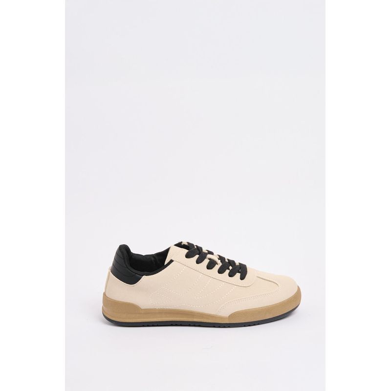 KOAJ - KOAJ Tenis estilo urbano, en color kaki con suela plana. MUJER