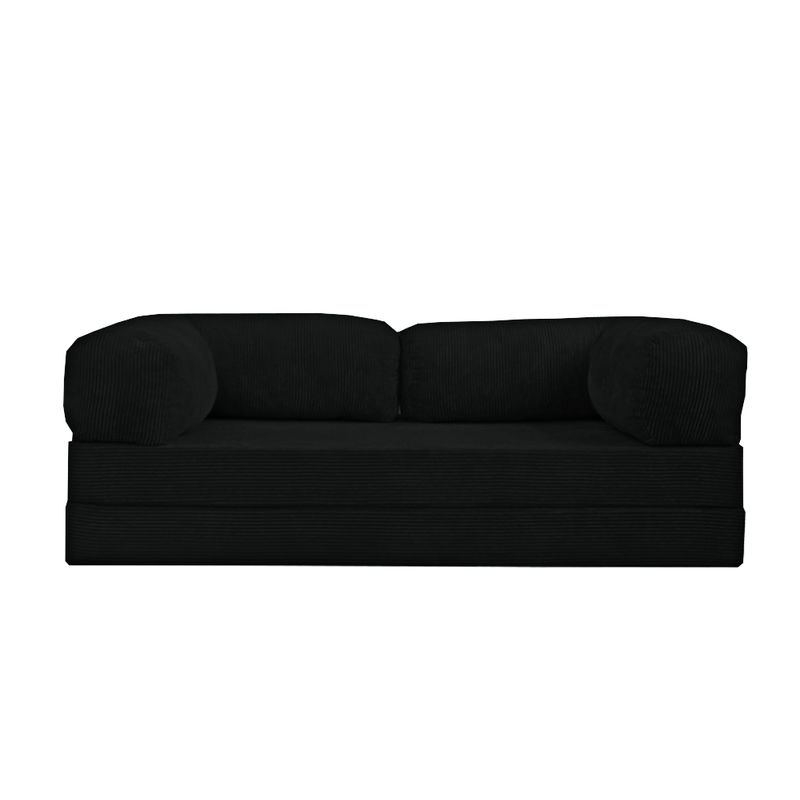 GENERICO - Sofa Teddy Abrazo de oso 180 x 80 Negro