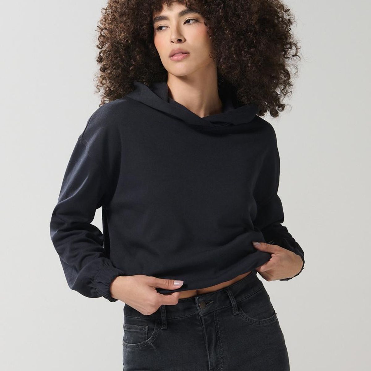 KOAJ - KOAJ Buzo azul intenso perchado con capota Mujer