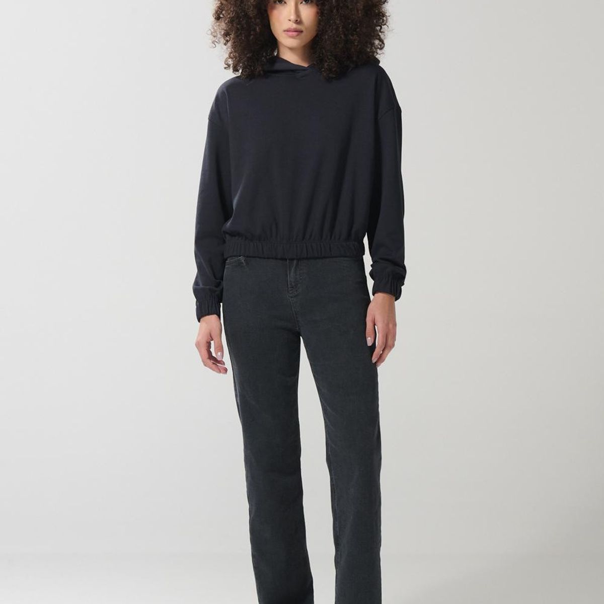 KOAJ - KOAJ Buzo azul intenso perchado con capota Mujer