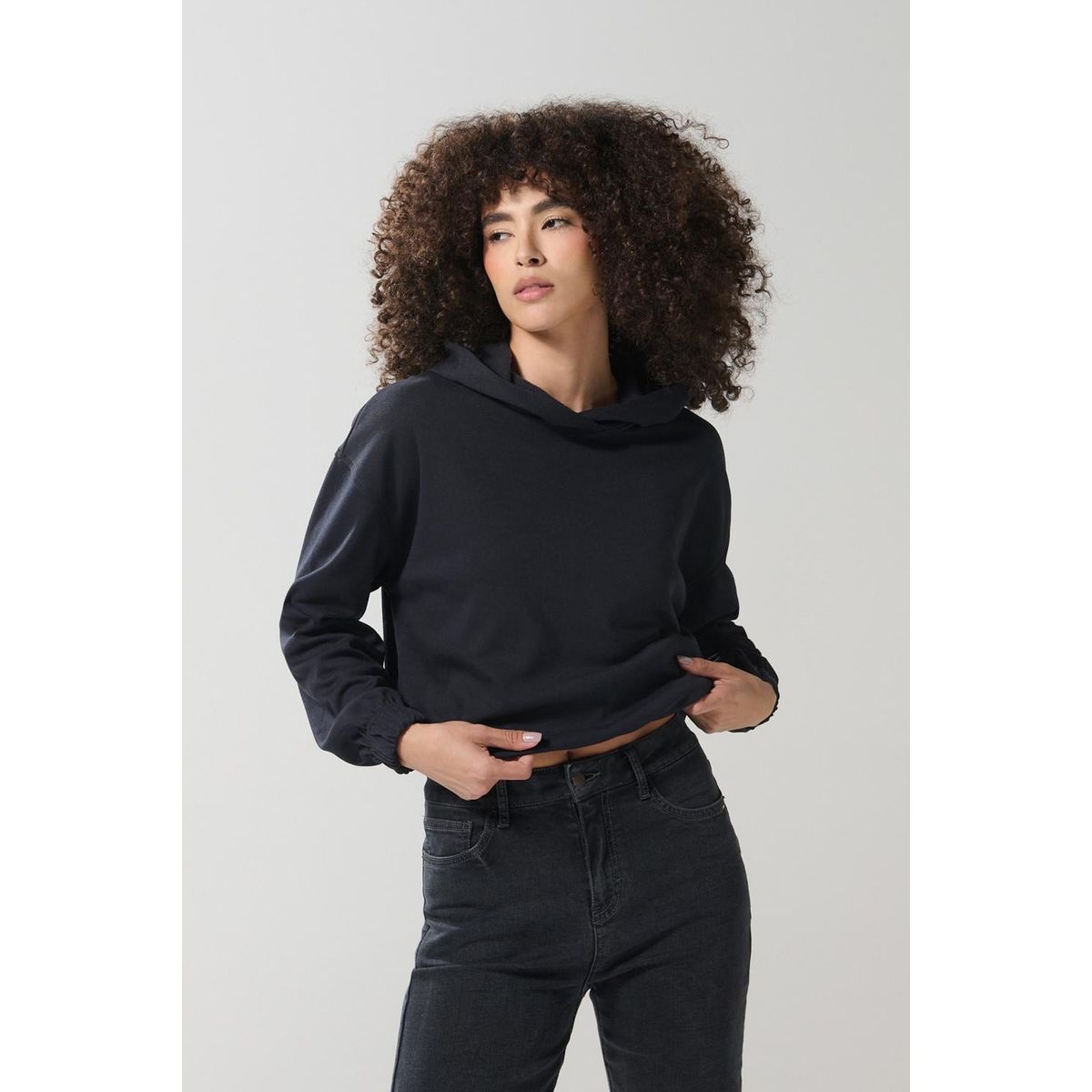 KOAJ - KOAJ Buzo azul intenso perchado con capota Mujer