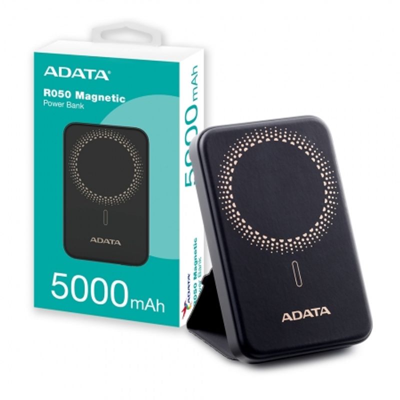 ADATA - Power Bank 5000mah Adata R050 Carga Inalámbrica Magnética