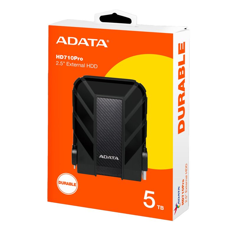 ADATA - Disco Externo ADATA HD710P 5tb Antigolpes SUMERGIBLE Negro