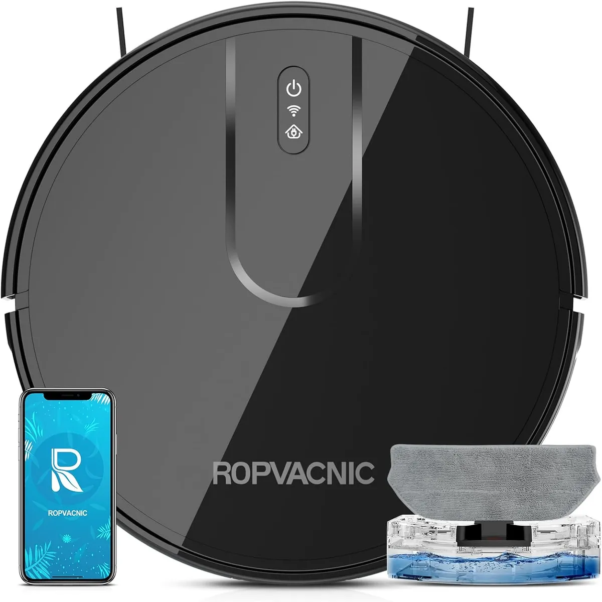 GENERICO - Robot Aspiradora Y Trapeador Ropvacnic Inteligente Potente Succión App