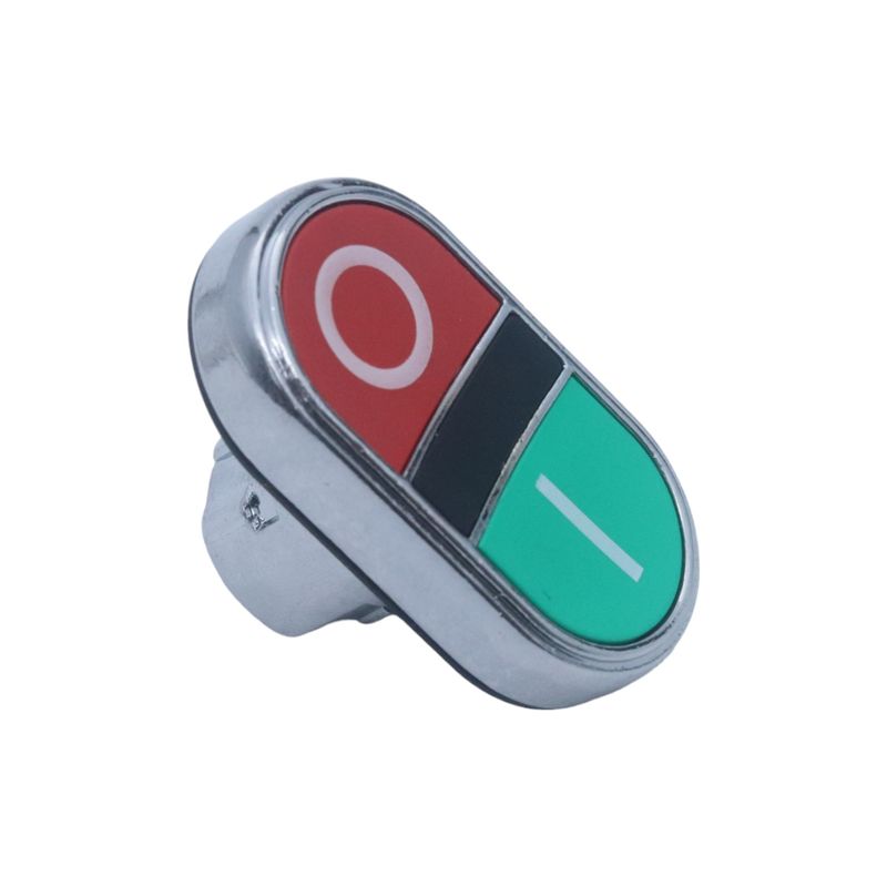 LOVATO - PULSADOR DOBLE METAL SIN RETENCION LOVATO 1NA+1NC VERDE/ROJO