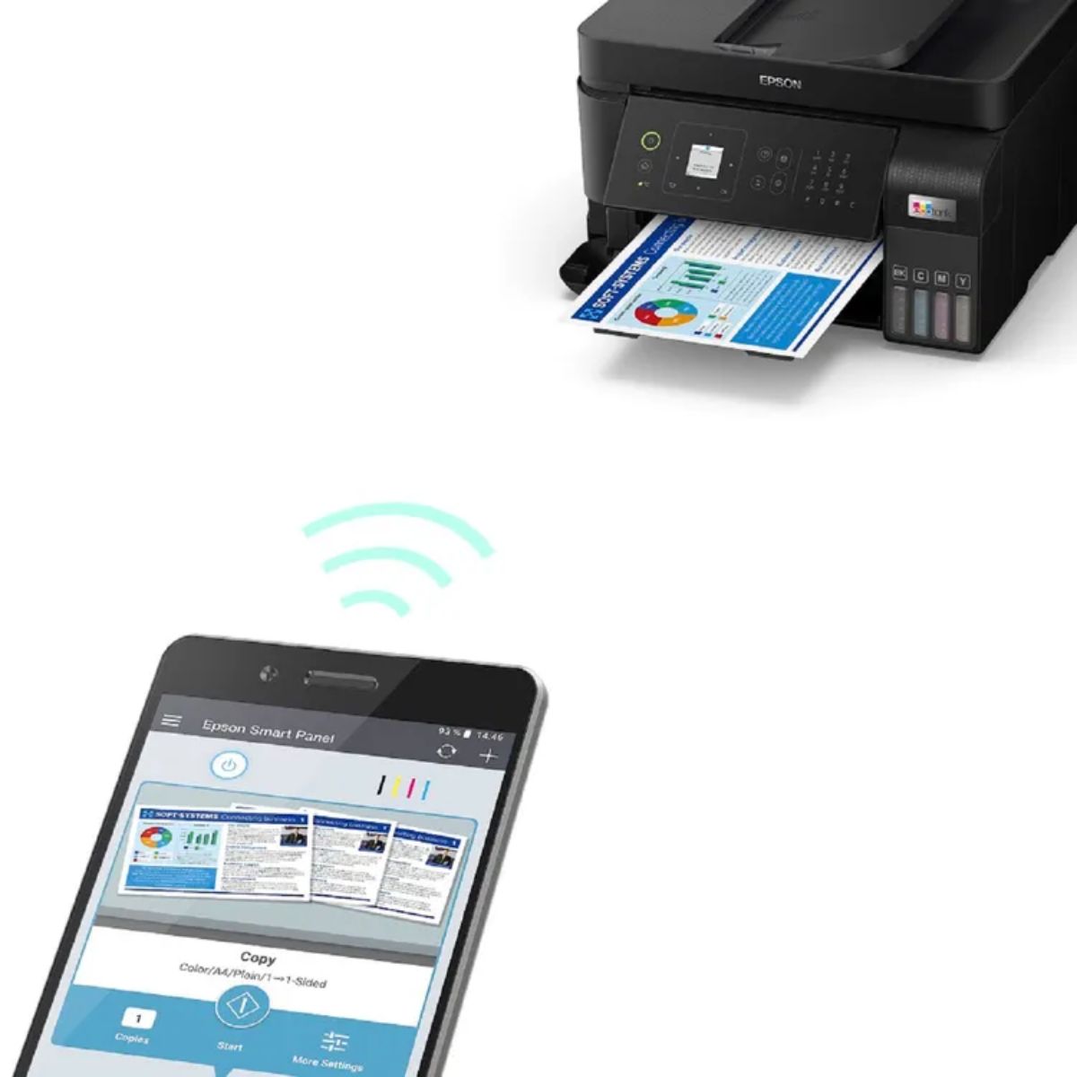 EPSON - Impresora Multifuncional EPSON Ecotank L5590 WiFi Hg-Of - Negro