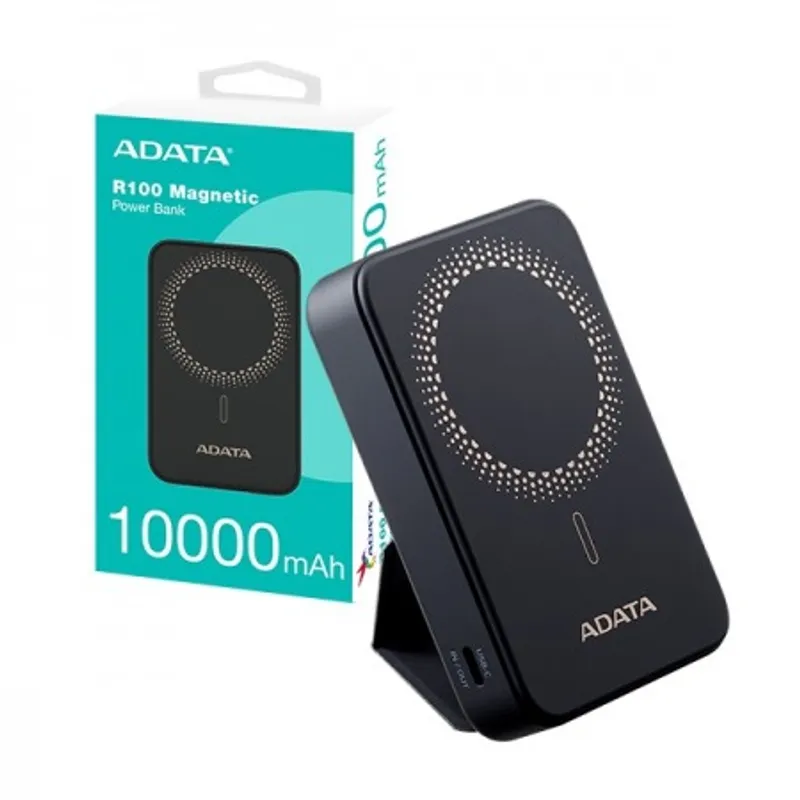 ADATA - Adata R100 Power Bank 10000mah Carga Inalámbrica Magnética