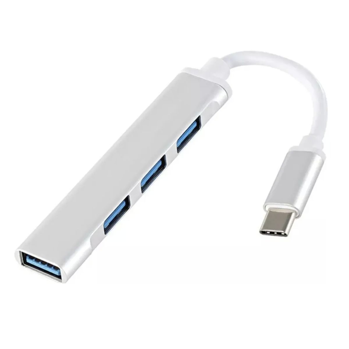 GENERICO - Adaptador Hub Multipuerto Tipo C A Usb 4 Puertos 2.0 3.0