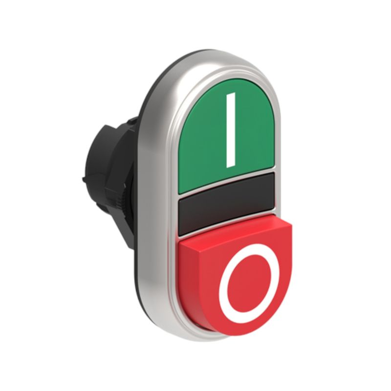LOVATO - PULSADOR DOBLE SIN RETENCION LOVATO 1NA+1NC VERDE/ROJO