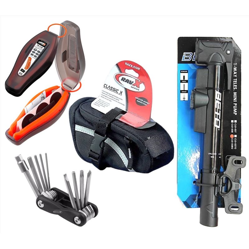 BETO - Inflador  Herramienta  Bolso Bicicleta Beto Kit Mtb Ruta