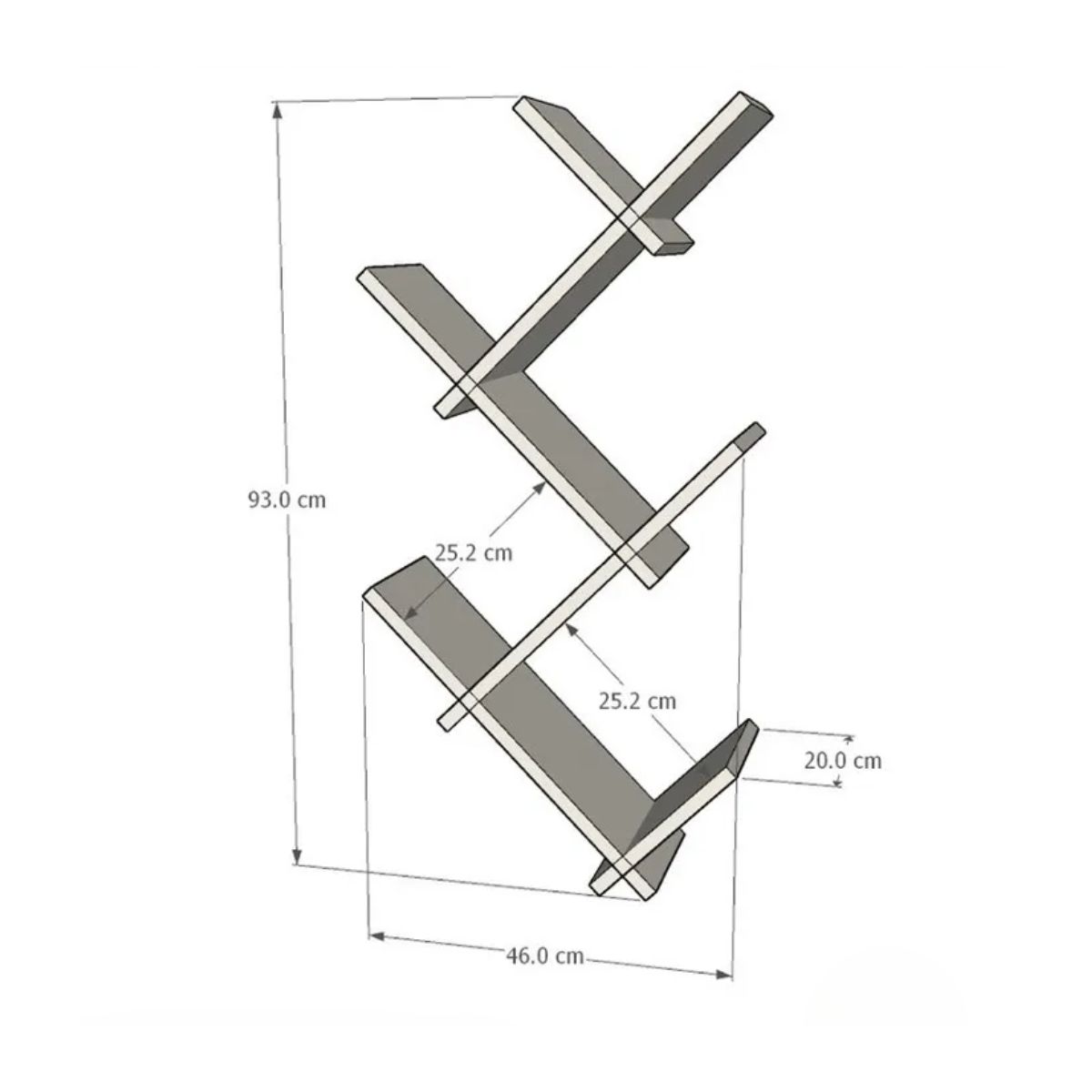 GENERICO - Repisa Biblioteca Flotante B-02 Minimalista Moderna Melamina