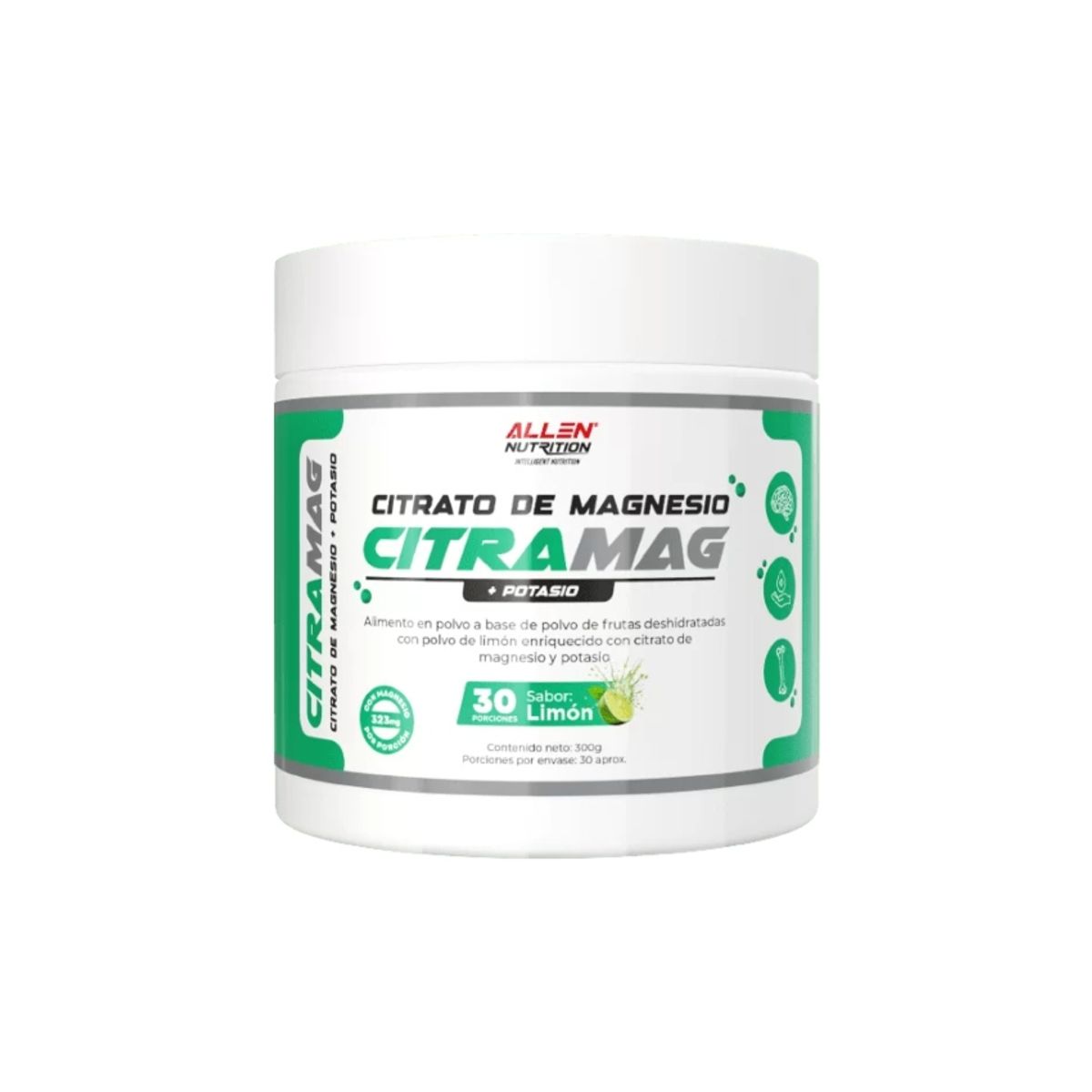 ALLEN - CitraMax - Citrato de Magnesio con Potasio - 300gr - Limon