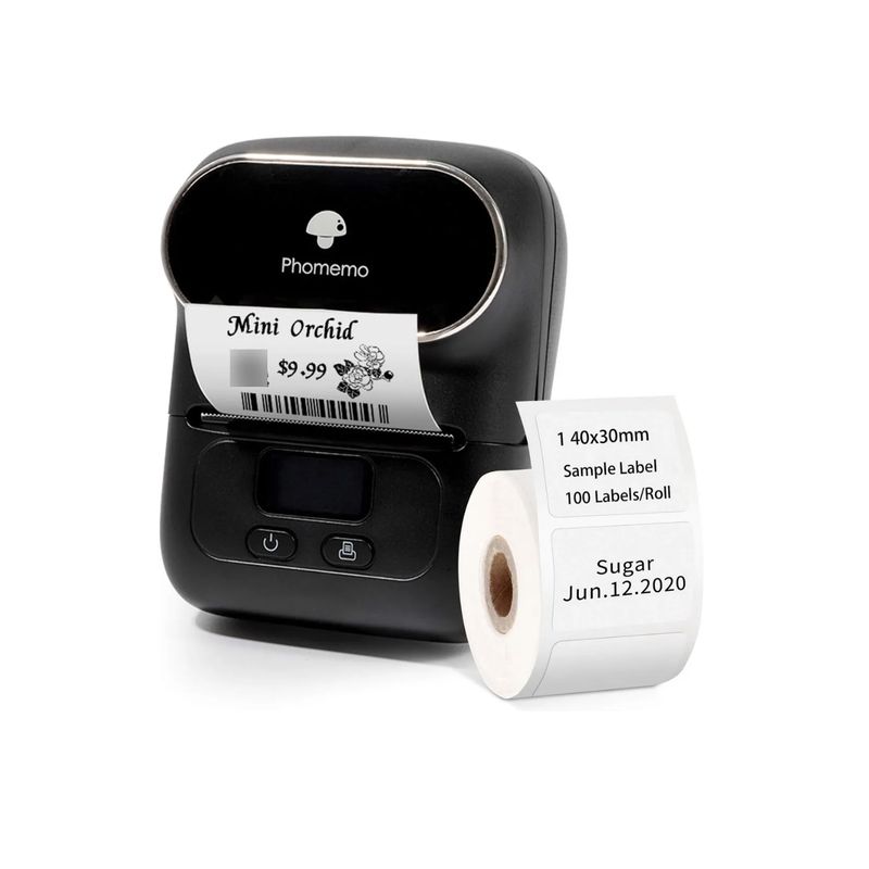 GENERICO - Impresora De Etiquetas Termica Portable Bluetooth M110 Negro