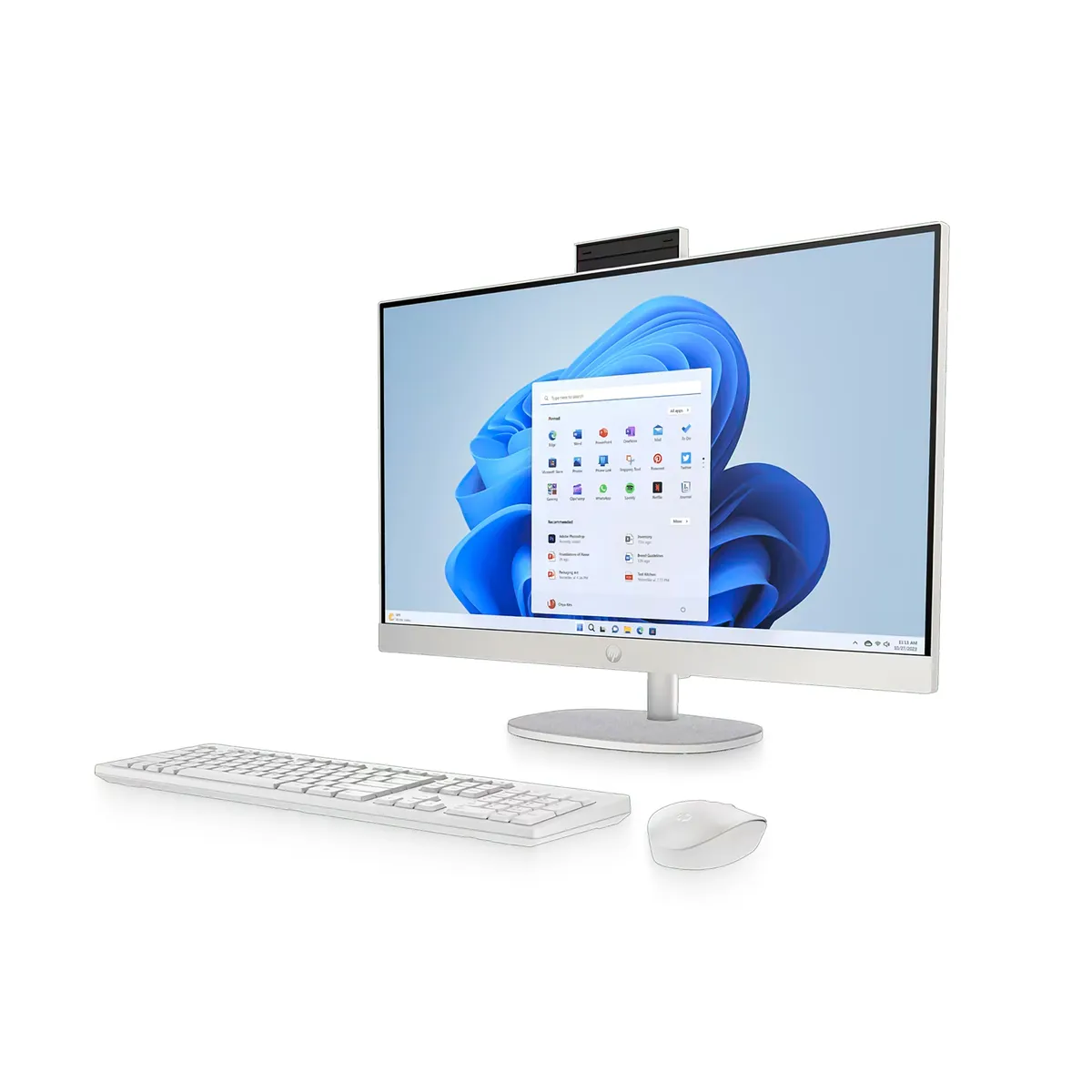 HP - AIO HP 27-cr0011la FHD IPS AMD Ryzen™ 7-7730U RAM 16GB DDR4 512GB SSD Blanco W11