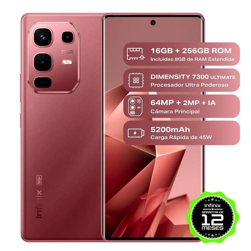 INFINIX - Celular INFINIX NOTE 50S 5G 2568GB Rojo